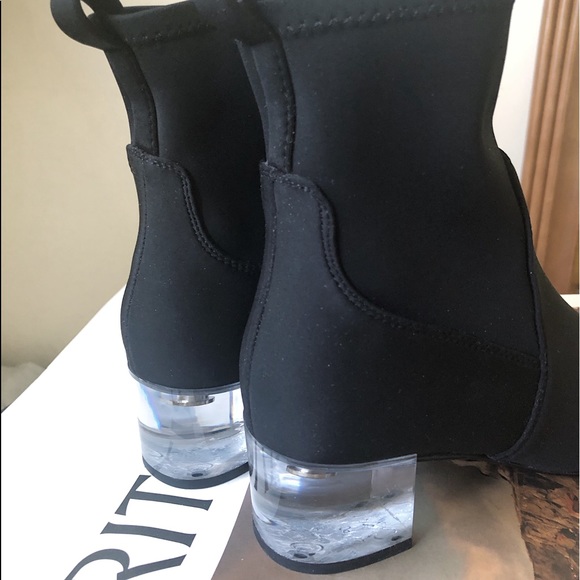 Transparent Mid Ankle Heel Boots - Picture 2 of 6